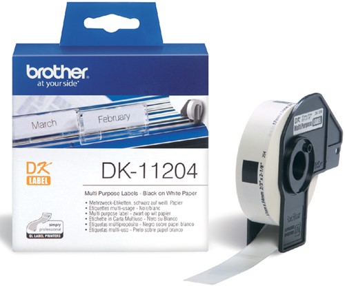 Etiket Brother DK-11204 54x17mm wit 400 stuks