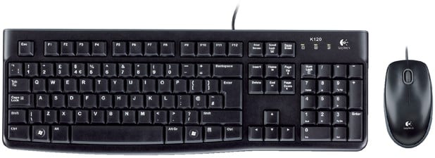 muis Logitech Qwerty USB zwart