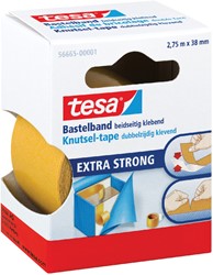 Dubbelzijdige plakband Tesa knutseltape 38mmx2.75m transparant