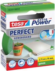 Plakband Tesa textiel 19mmx2,75m groen | afname per 10 stuks