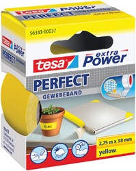Plakband Tesa textiel 38mmx2,75m geel