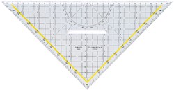 Geodriehoek Aristo 1648/2 320mm met greep transparant