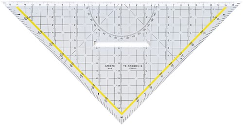 Geodriehoek Aristo 1648/2 320mm met greep transparant
