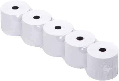 Kassarollen 57x60x12mm - 44 meter wit houtvrij papier per kassarol | afname per 5 rol