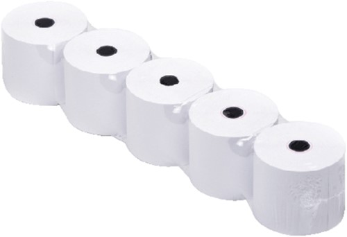 Kassarollen 76x70x12mm - 44 meter wit houtvrij papier per kassarol | afname per 5 rol
