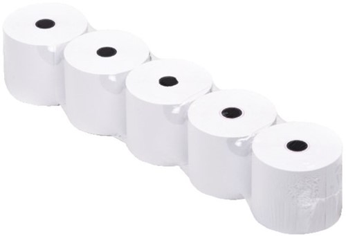 Kassarollen 37x70x12mm - 44 meter wit houtvrij papier per kassarol | afname per 5 rol