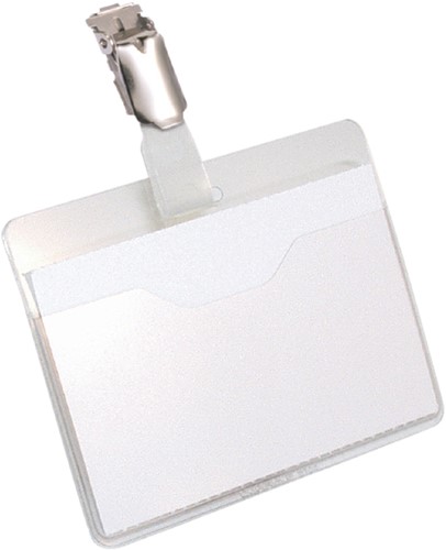Badge Durable 8106 met clip liggend open 60x90mm | afname per 25 stuks