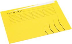 Vouwmap Jalema Secolor A4 ongelijke zijde geel | afname per 25 stuks