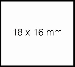 Prijsetiket 16x18mm Sato Duo 16 permanent wit 1.500 etiketten