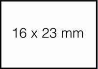 Prijsetiket 16x23mm Sato Duo 20 permanent wit 1.000 etiketten