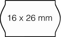 Prijsetiket 16x26mm UNO/Open-Data S14  permanent wit 1.000 etiketten | afname per 36 rollen