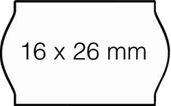 Prijsetiket 16x26mm UNO/Open-Data S14  permanent wit 1.000 etiketten | afname per 36 rollen