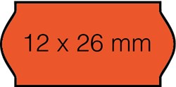 Prijsetiket 26x12mm Sato Samark permanent fluor rood 1.500 etiketten