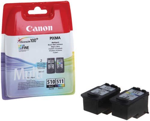 Inktcartridge Canon PG-510 + CL-511 zwart + kleur