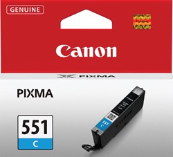 Inktcartridge Canon CLI-551C blauw