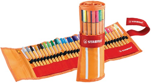 Fineliner Stabilo Point 88 rollerset 30-delig assorti