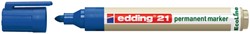 Permanent marker Edding 21 Eco rond 1.5-3mm blauw.