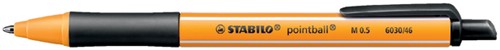 Balpen Stabilo Pointball 0.5mm zwart 