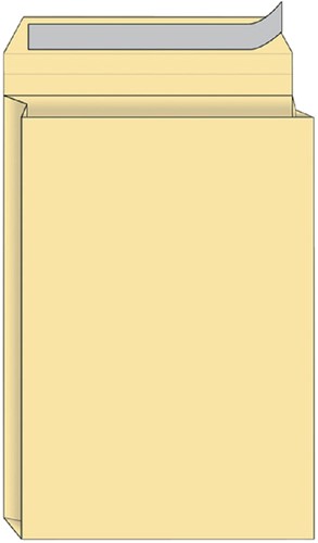 Akte envelop met zijvouw EB4 262x371x38mm 170 grams creme kraft 125 stuks 180930
