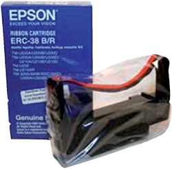Inktlint Epson S015245 ERC38 nylon zwart/rood
