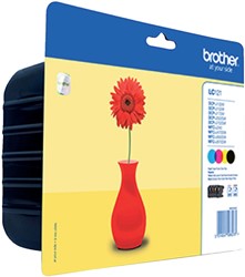 Inktcartridge Brother LC-121 zwart + 3 kleuren