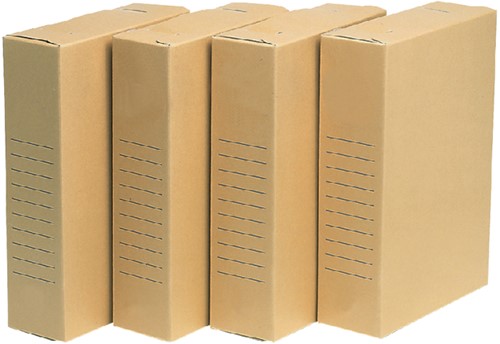 Archiefdoos Quantore A4 230x80x320mm bruin-2