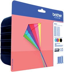 Inktcartridge Brother LC-223 zwart + 3 kleuren