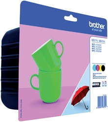 Inktcartridge Brother LC-227XL zwart + 3 kleuren