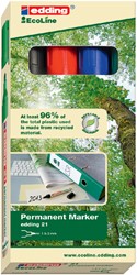 Permanent marker Edding 21 Eco 1.5-3mm 4-delig assorti
