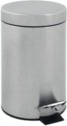 Afvalbak pedaalemmer 3 liter mat RVS