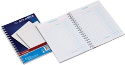 Kasboek Atlanta 2181062000 147x103mm 50x 2 vel met zijspiraal
