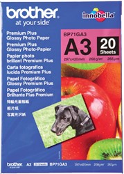Fotopapier Brother BP-71 A3 glossy 260 grams 20 vel