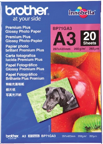 Fotopapier Brother BP-71 A3 glossy 260 grams 20 vel