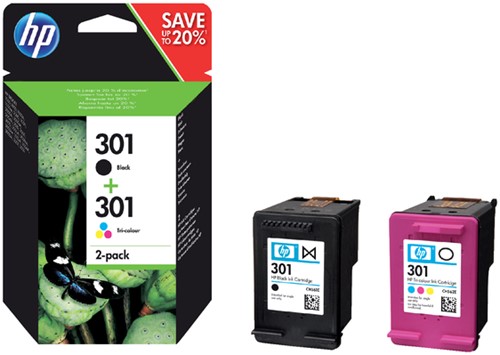Inktcartridge HP 301 N9J72AE zwart + kleur