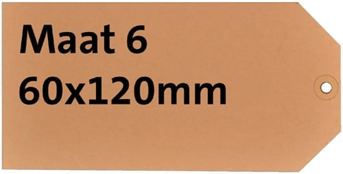 Label karton Europel nr6 200 grams 60x120mm chamois 1.000 stuks