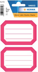 Etiket Herma 5712 82x55mm schrift rode rand 12 stuks