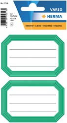 Etiket Herma 5716 82x55mm schrift groene rand 12 stuks