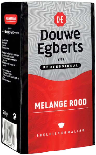 onszelf Nevelig langzaam Koffie Douwe Egberts snelfiltermaling Roodmerk 500 gram.