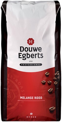 Koffie Douwe Egberts bonen fresh melange Rood 3kg