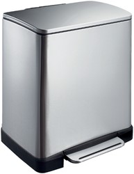 Afvalbak pedaalemmer EKO 9+10 liter mat RVS