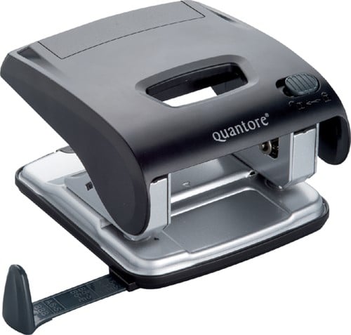 Perforator Quantore luxe zwart 2-gaats 20 vel
