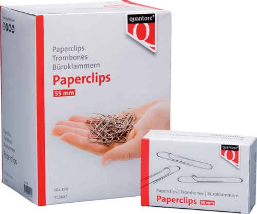 Paperclip Quantore R50 55mm 100 stuks