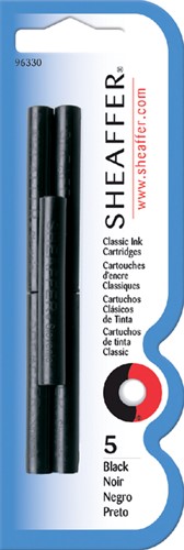 Inktpatroon Sheaffer zwart 5 stuks