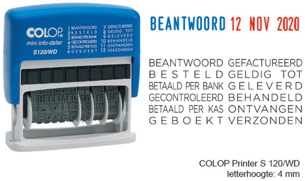 Stempel Datum. Afdruk 3, 4 Of 5 Mm Hoogte. - Datumstempel kopen bij Colopshop.be thumbnail