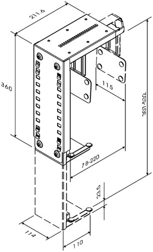 CPU houder Newstar D100 30kg zwart-2