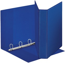 Panoramaringband Esselte A4 4-rings Ø20mm blauw met 2 tassen