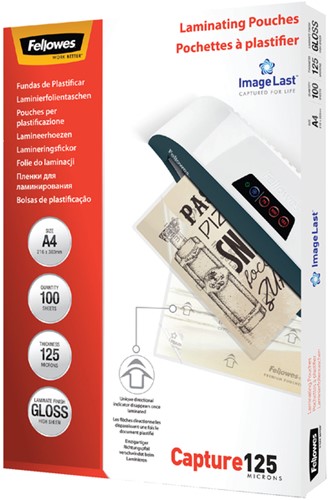 Lamineerhoes Fellowes A4 2x125 micron 100 stuks