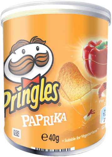 Chips pringles paprika 40 gram | afname per 12 kokers