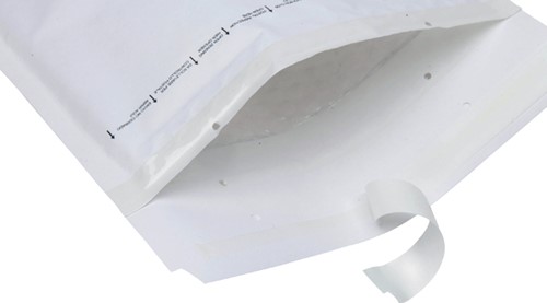 Luchtkussen enveloppen Quantore nr12 binnenmaat: 120x215mm buitenmaat: 140x225mm wit 200 stuks-2
