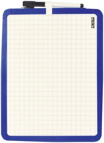 Whiteboard Desq 21X28CM tweezijdig magnetisch